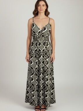 INC International Concepts Giraffe Print Sleeveless Maxi Dress Women’s S Petite